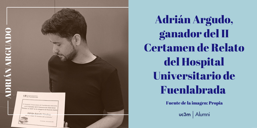 Adrián Argudo, ganador del II Certamen de Relato del Hospital Universitario de Fuenlabrada 