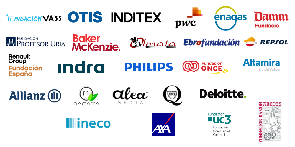 Cuadro con logos de empresas donantes 2024