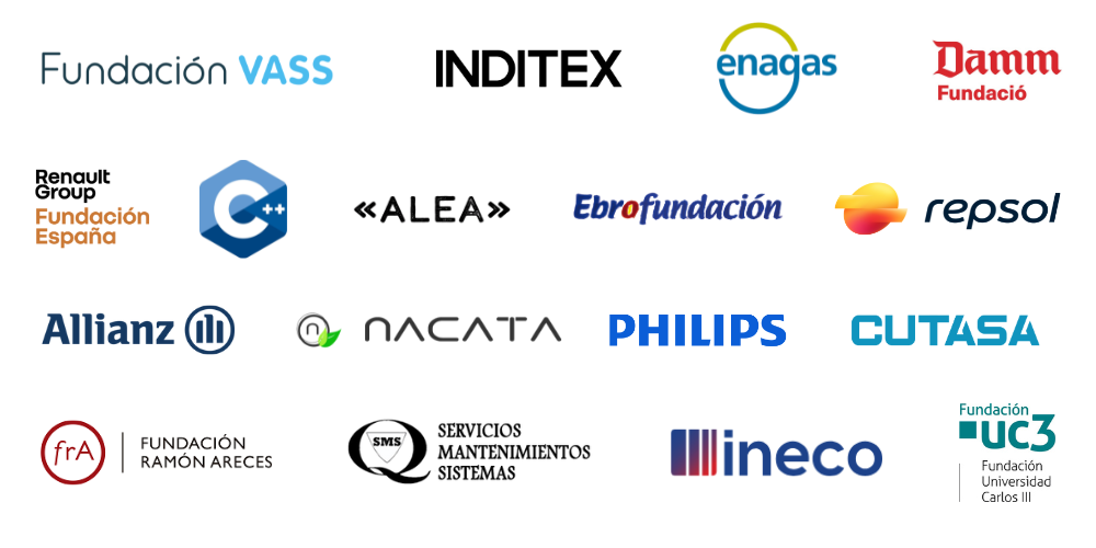 Cuadro con logos de empresas donantes 2025
