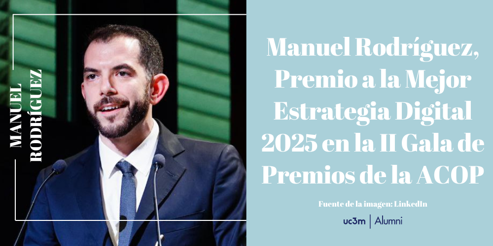 Manuel Rodríguez, ganador del Premio a la Mejor Estrategia Digital 2025 en la II Gala de Premios de la Asociación de Comunicación Política (ACOP) 