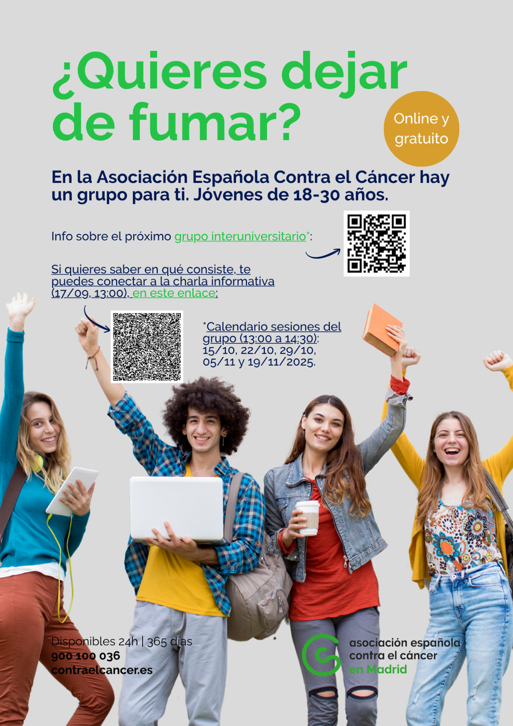 PRÓXIMO GRUPO PARA JÓVENES DE ENTRE 18 Y 30 AÑOS