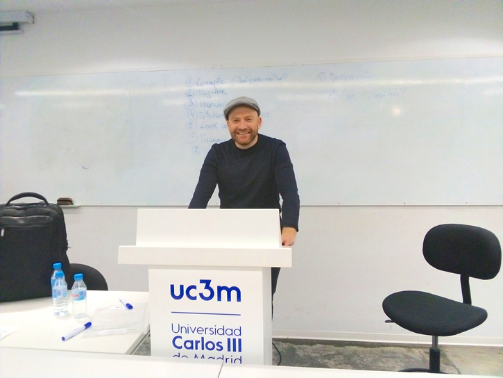 Iván Escobar en el Máster Guion de Cine y Televisión UC3M
