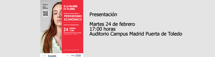 Cartel Presentación Diploma Especialista Periodismo Economico