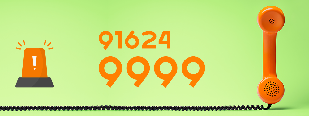 Telefono de emergencias Primero 112 después uc3m 91 624 9999