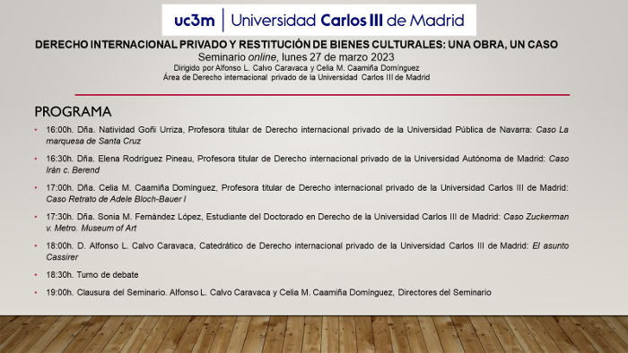 Cartel Seminario Una obra un caso 2023