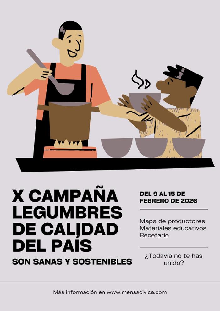 Cartel.  'Legumbres de calidad del país: son sanas y sostenibles'