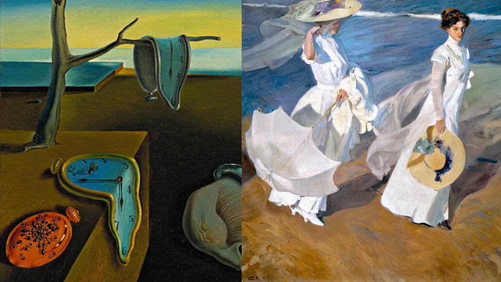 Composición de imagenes de pinturas de pintores españoles